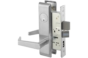 Yale - AUCN8847FL x 626 x LC 8847FL RH AUCN 626 LESS CY 8800 Mortise Lockset, Grade 1, Escutcheon Plate, Apartment with Deadbolt, RH Field Reversible, Cylinder Not Included, 626 Satin Chrome Finish