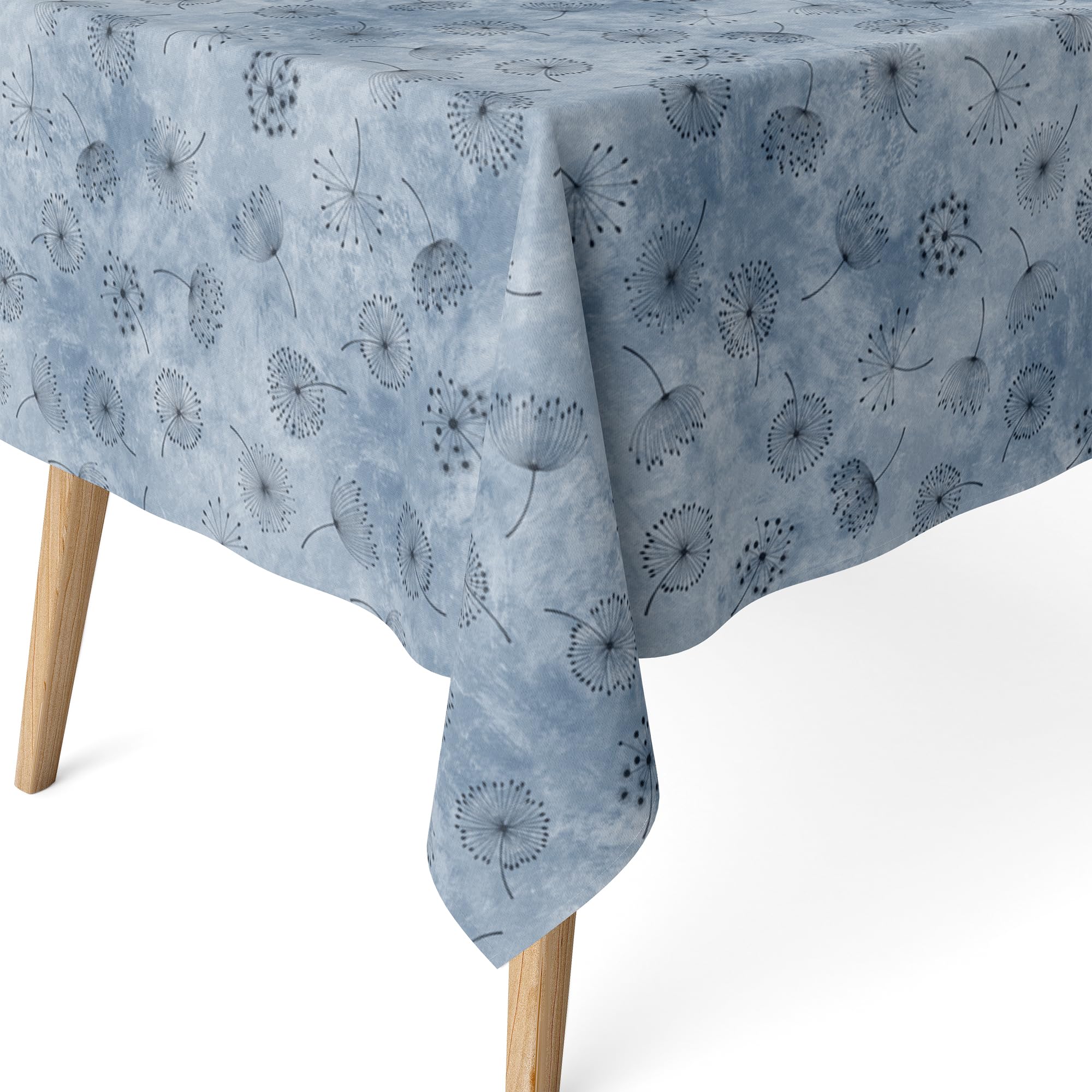 Martina Home Blue Dandelion Resin Coated Tablecloth 250cm x 140cm