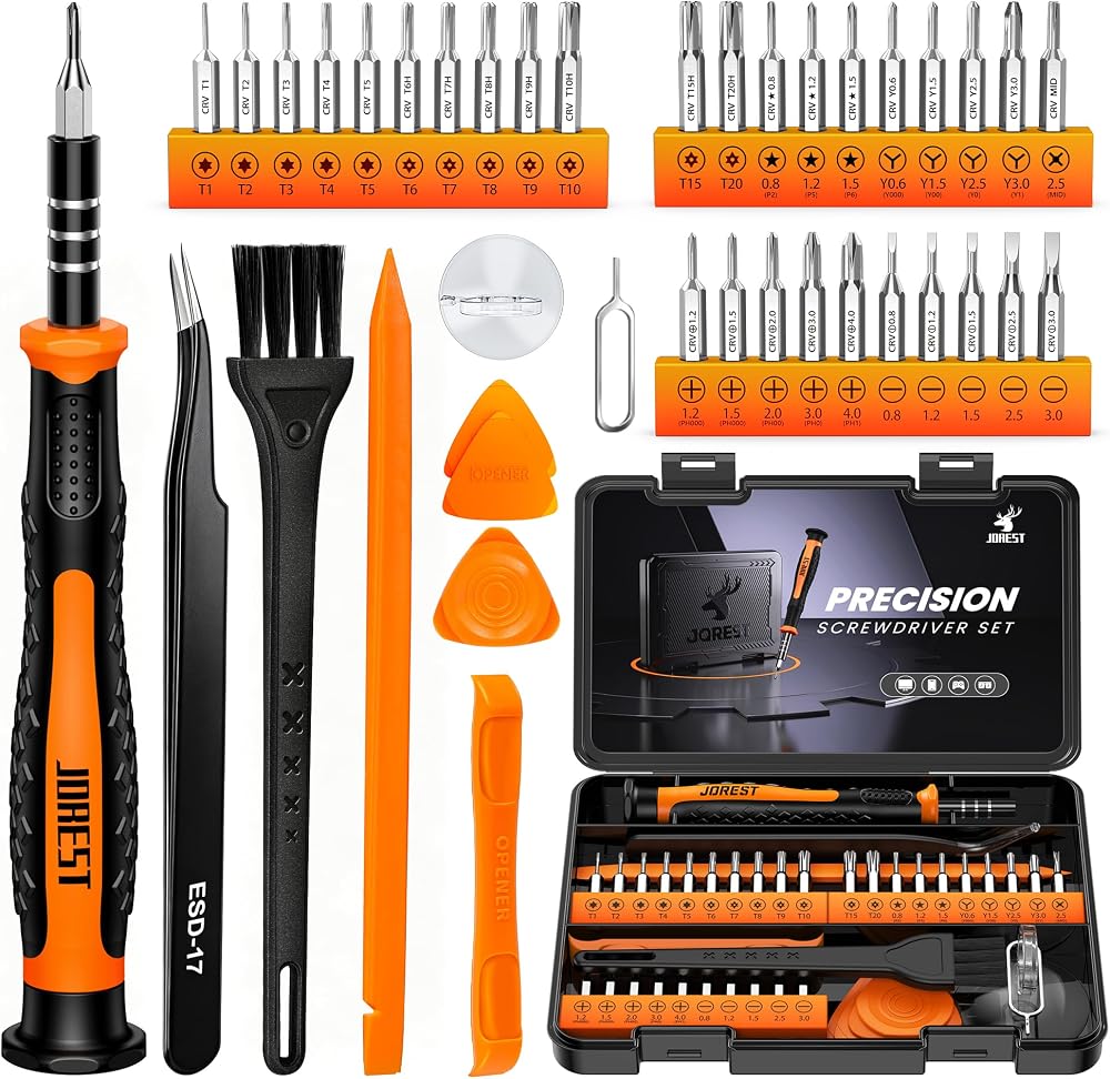 JOREST Small Precision Screwdriver Set with Torx Triwing Phillips, Mini Repair Tool Kit for Macbook, Computer, Laptop, PC, iP