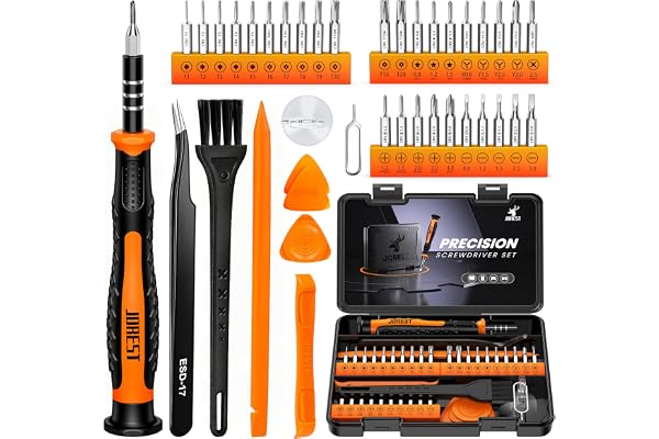 JOREST 40Pcs Small Precision Screwdriver Set, Mini Tool Kit with Torx T5 T6 T8 T9, Triwing Y00, Star Pentalobe, Repair for Ri