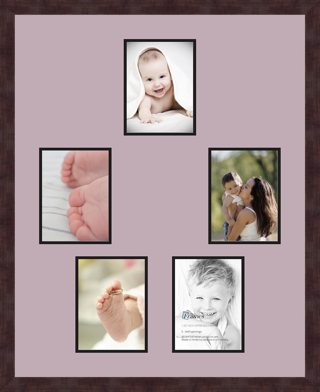 Considerate Service Art To Frames Double Multimat 984 805 Frbw Collage Frame Photo Mat Double Mat With 5 6x8 Openings And Espresso Frame Single Frames 100 Authentic Sice Si Org