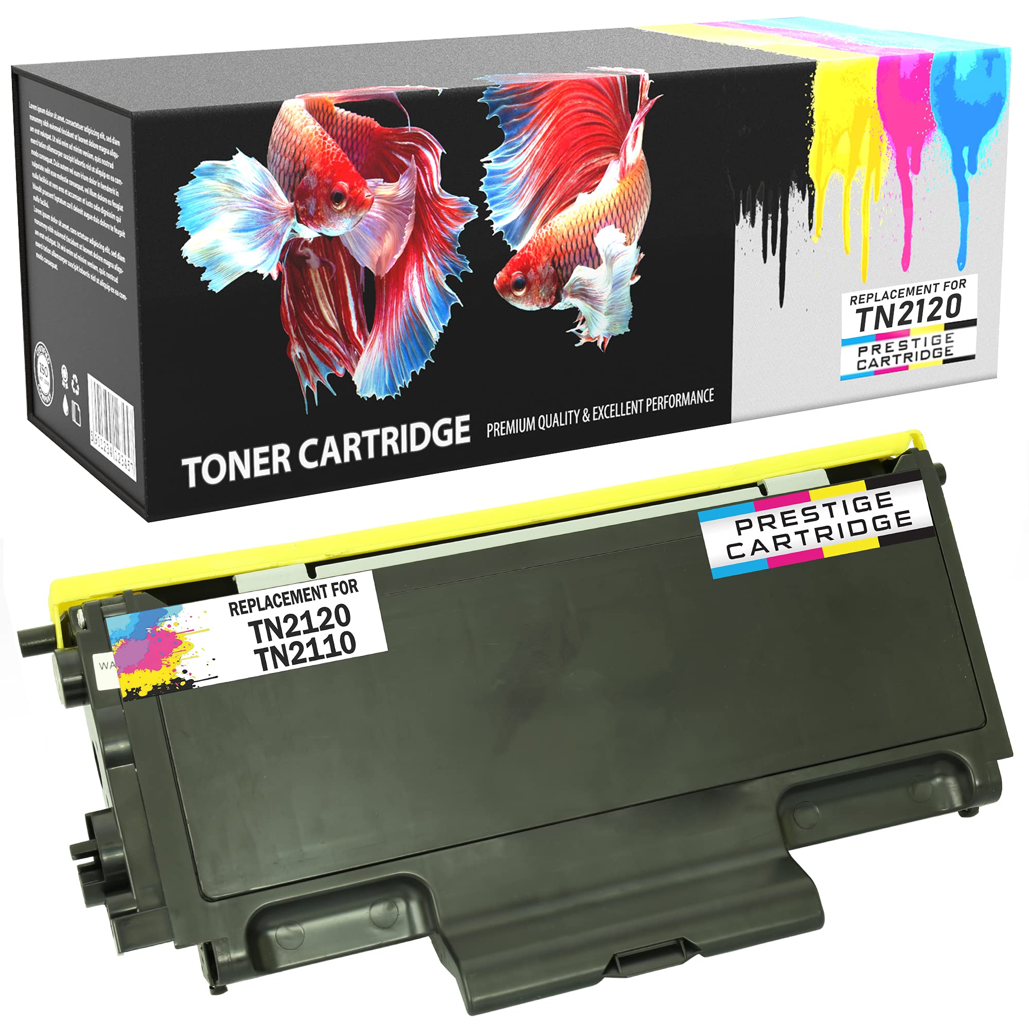 Prestige Cartridge TN2120 TN2110 Laser Toner Cartridge Compatible with Brother HL-2140 HL-2150 HL-2150N HL-2170 HL-2170W DCP-7030 DCP-7040 DCP-7045N MFC-7320 MFC-7340 MFC-7345DN MFC-7440N MFC-7840W