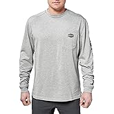 BRUNT Long-Sleeve Pocket T-Shirt - Comfortable Mid-Weight Build - Drop Shoulder Seam - Utility Pocket