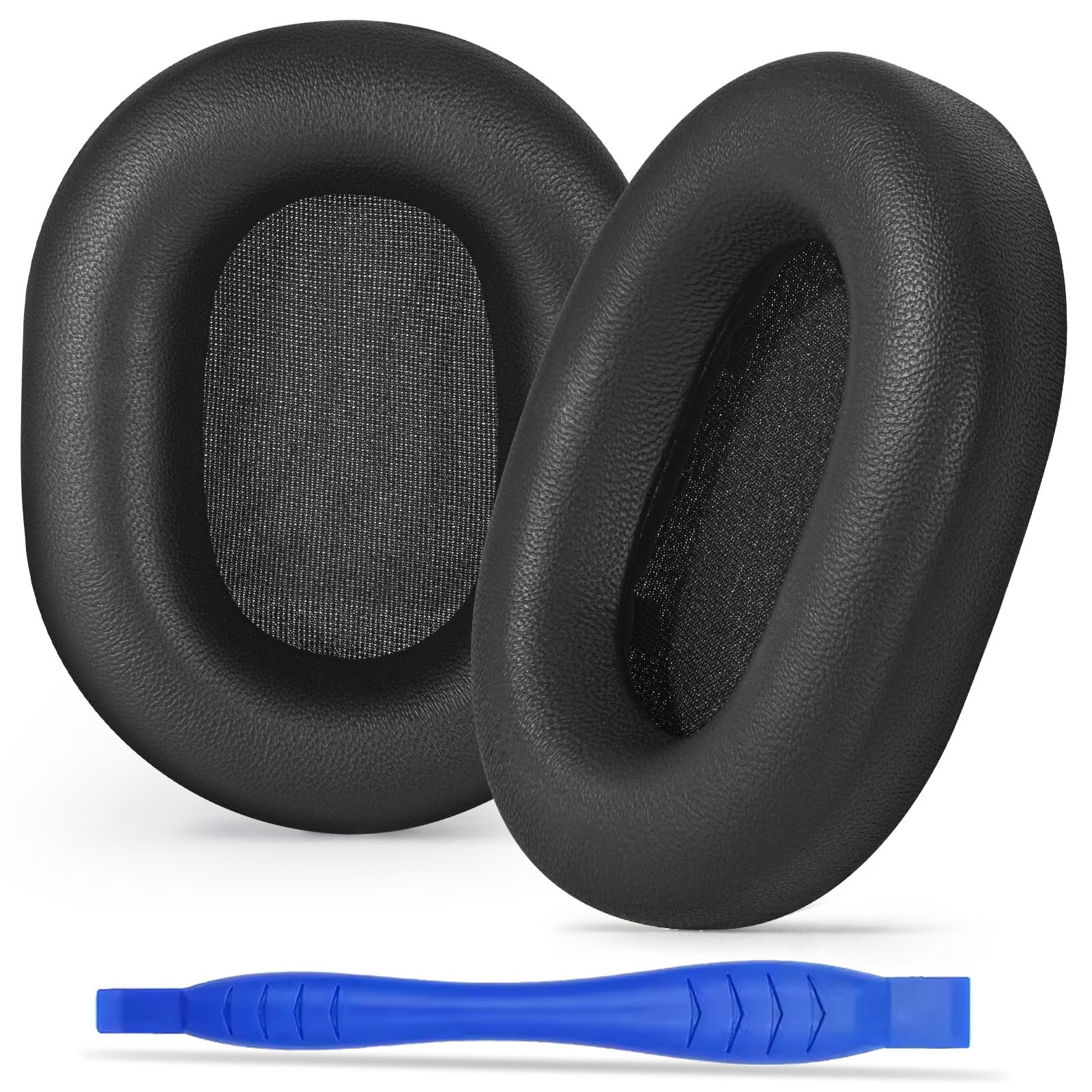 Aurivor Genuine Leather Ear Pads Cushions for Sony XM5 Noise Canceling Headphones, Premium WH-1000XM5 Replacement Earpads Covers with Soft Lambskin Leather, Optimized Memory Foam (Lambskin-Black)