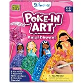 Skillmatics Poke-in Art &ndash; Magical Princesses, Wood Craft Kit, Gift for Kids | DIY Mess-Free Fun, Fine Motor Skills, Screen-Free, Pretend Play, Travel Activity, Girls &amp; Boys Ages 4, 5, 6, 7, 8, 9