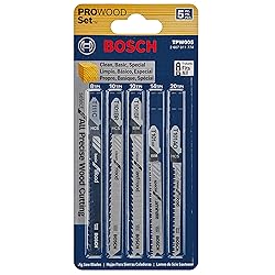 BOSCH TPW005 5-Piece Pro-Wood T-Shank Jig Saw Blade