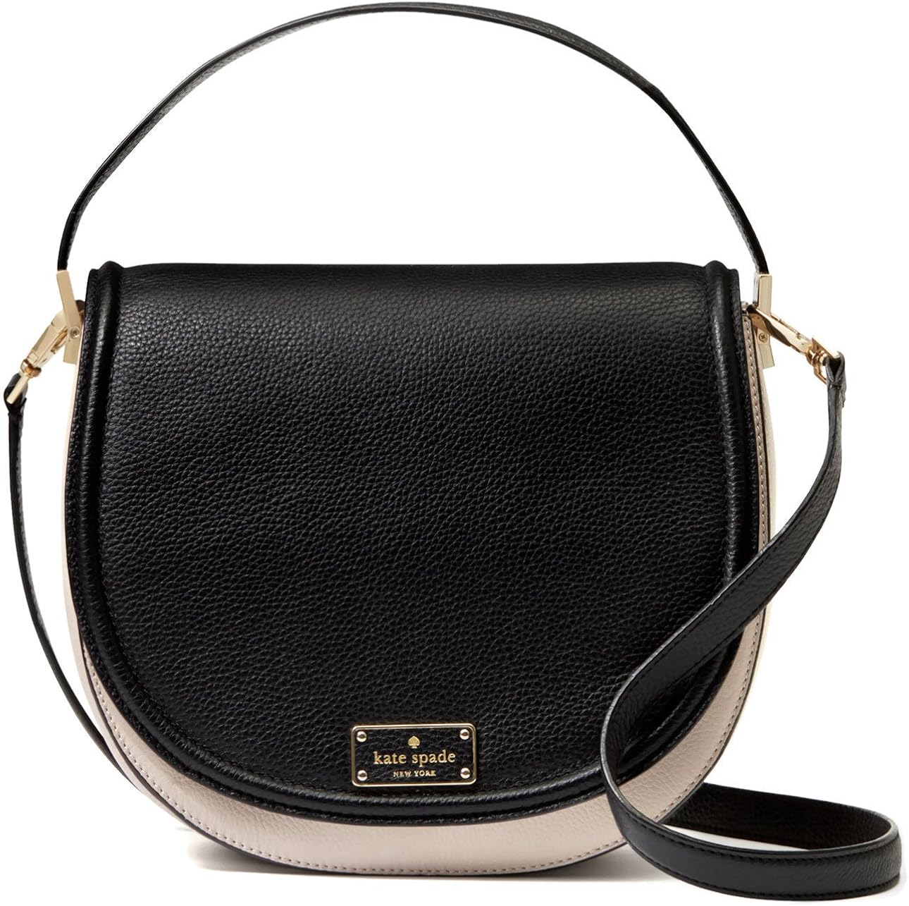 Kate Spade Oliver Street Sadelle Pebble Leather Crossbody Bag, Black