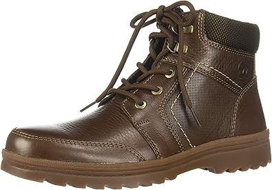 Amazon Com Flexi Mens Brown Leather Combat Boots For Hiking Working Bikers And Snow With Non Slip Thick Deep Rubber Tread Motorcycle Combat