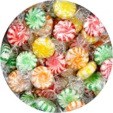 Fruity Starlight Hard Candy, 1 Pound Bulk Candy (Approx. 75 pcs.), Individually Wrapped Hard Candy, Fruit Starlights, The Hampton Popcorn &amp; Candy Company