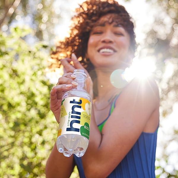 HINT FRUIT-INFUSED BOTTLED WATER, CRISP APPLE – SUGAR FREE FLAVORED WATER WITH ZERO CALORIES, NATURALLY FLAVORED, AND NO ARTIFICIAL SWEETENERS – 16 FL OZ (PACK OF 12)