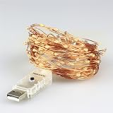Makion Led Fairy Lights 10M 100 LED USB Warm White Copper Wire 8 Modes view 6