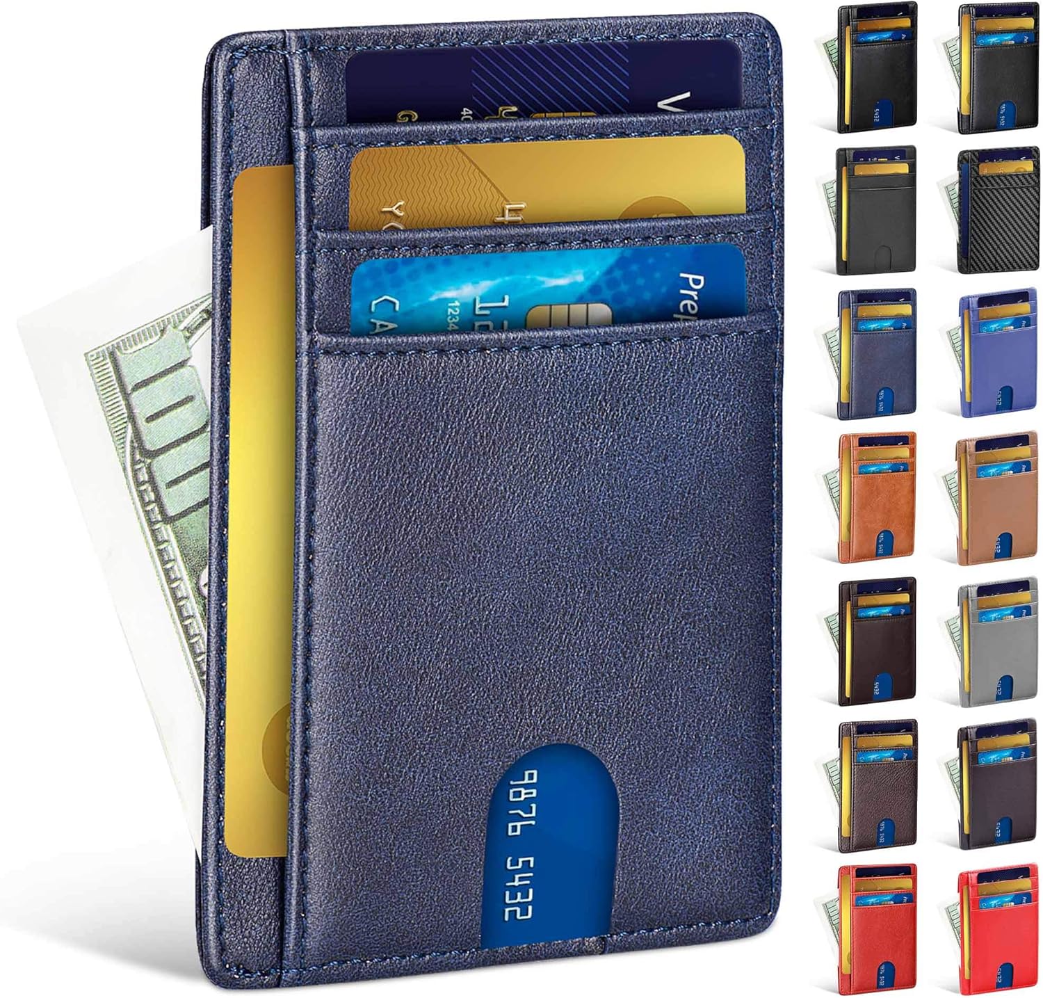 Tinya Slim Wallet Men Women Compact RFID Blocking Travel