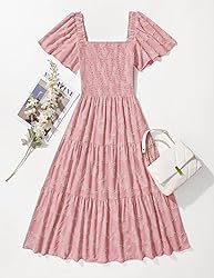 ZESICA Women's Summer Boho Floral Midi Dresses 2025