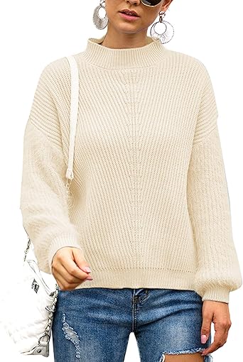 women's mock neck sweater
