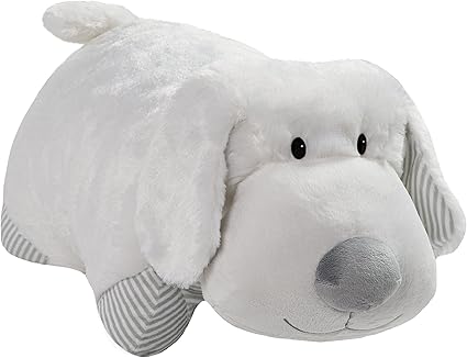 Amazon Com Pillow Pets My First White Puppy Stuffed Animal 18