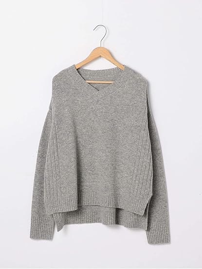 Amazon コーエン Coen ラムナイロンvネックプルオーバーニット 1500 Md Gray 15 Free セーター 通販