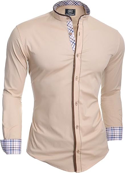 slim fit grandad t shirt