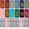 Ragnhild 48 Pcs Thank You Gifts Bulk Motivational Pens Inspirational Notepads, Mini Motivational Notebooks Gifts for Employee Teacher Staff Volunteer Coworker