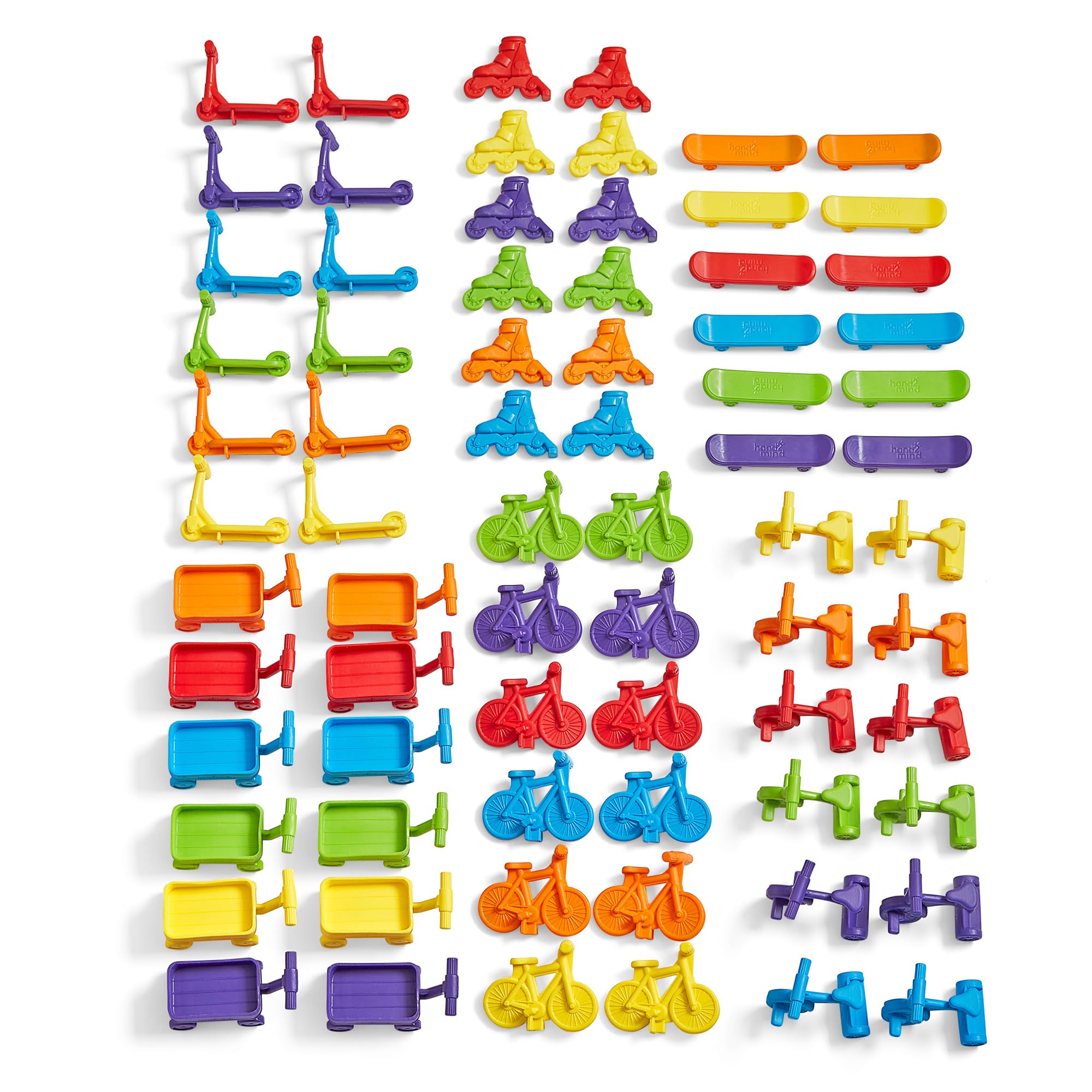hand2mind Neighborhood Wheels Counters, Counters for Kids Math, Counting Toys, Color Sorting Toys, Transportation Toys, Math Manipulatives Kindergarten, Montessori Math Materials, Easter Egg Fillers