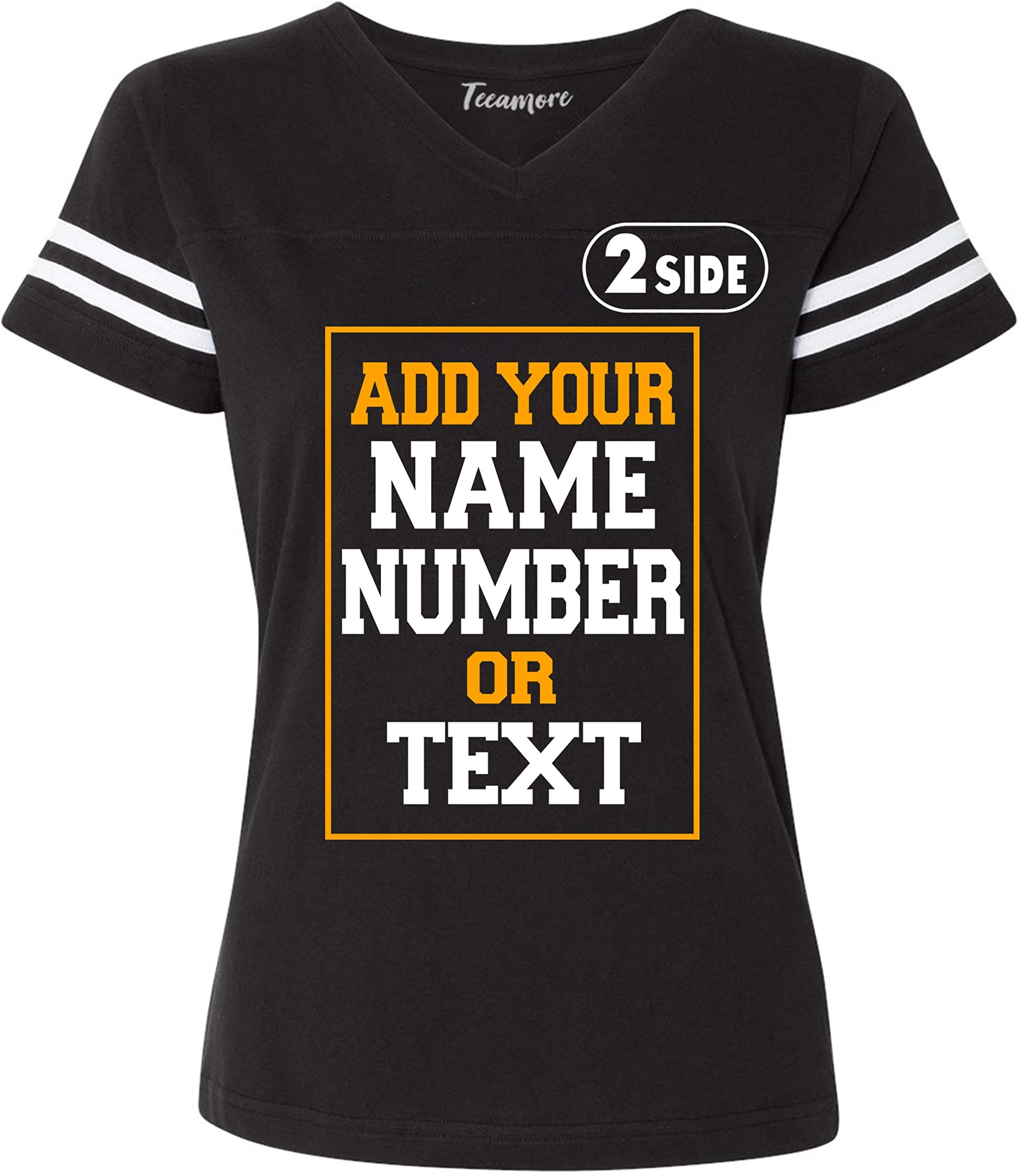 TEEAMORE Women Custom Jersey, Add Your Text, Design Your Own Front and Back Side