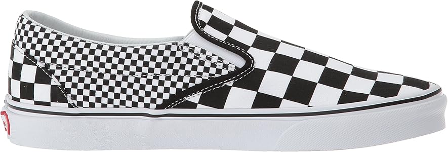 vans classic slip on trainers black white mix check