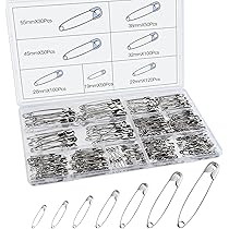 Lot De 300 épingles à Nourrice De 54 Mm En Vrac – Petites épingles à Nourrice Avec Une Boîte Pratique – Pour Vêtements, Bureau à Domicile