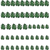 ValueBargain Monstera Leaves, 50 Pcs Artificial Palm Leaves for Hawaiian Tropical Jungle Theme Party, Birthday Table Decorations (Size S)