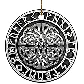 Velyra Christmas Ornament 2025 – Viking Ornament, Celtic Knot Design, Nordic Mythology Ceramic Ornament, Ancient Symbol of Strength and Unity, Christmas Tree Décor, Gift for Men, History & Myth Lovers