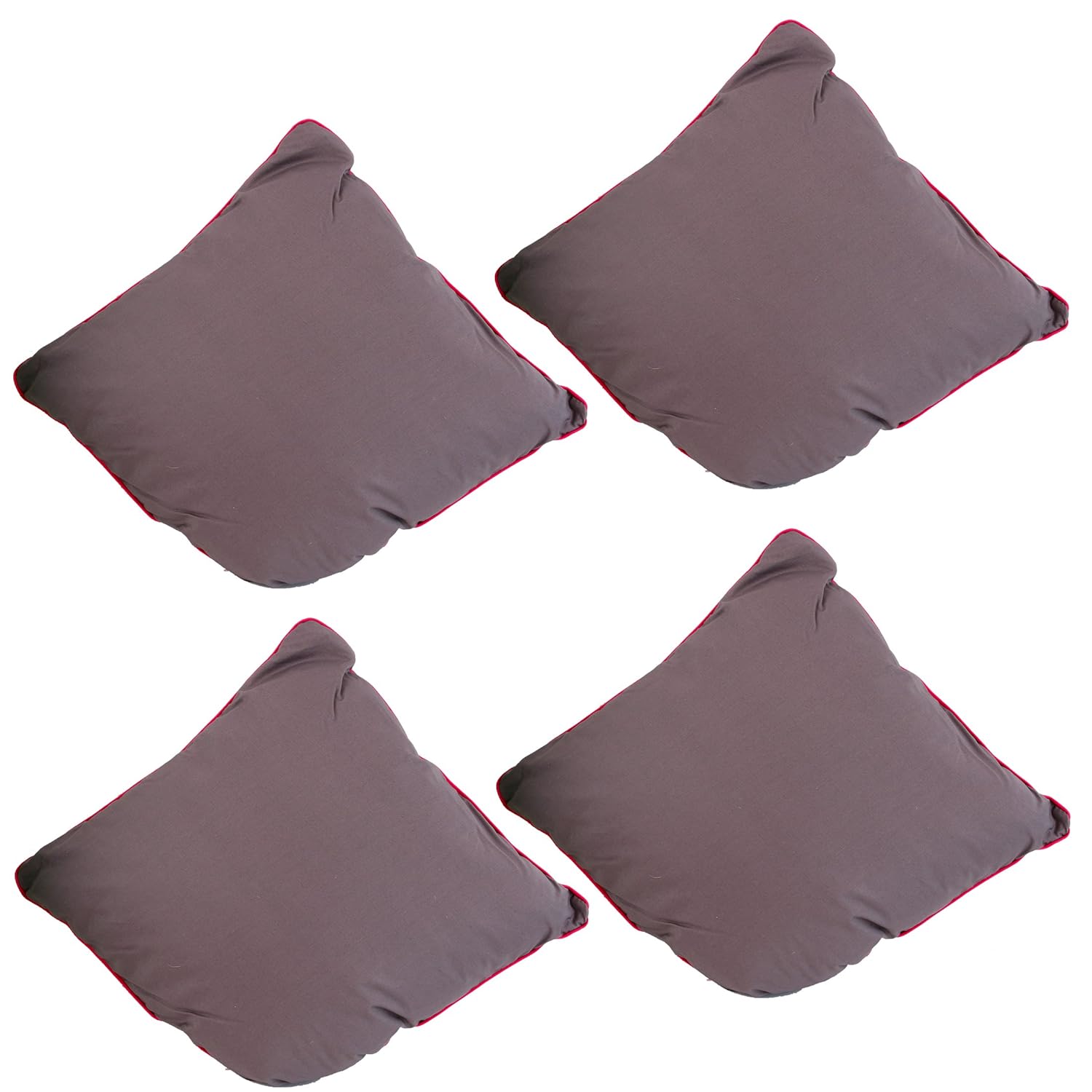 Kissen Set 40x40 cm mit Füllung Outdoor & Indoor in Grau als 2er Set