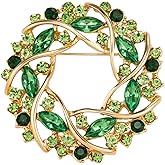 HAISWET Womens Wreath Spiral Brooch Pin Crystal Brooch for Women