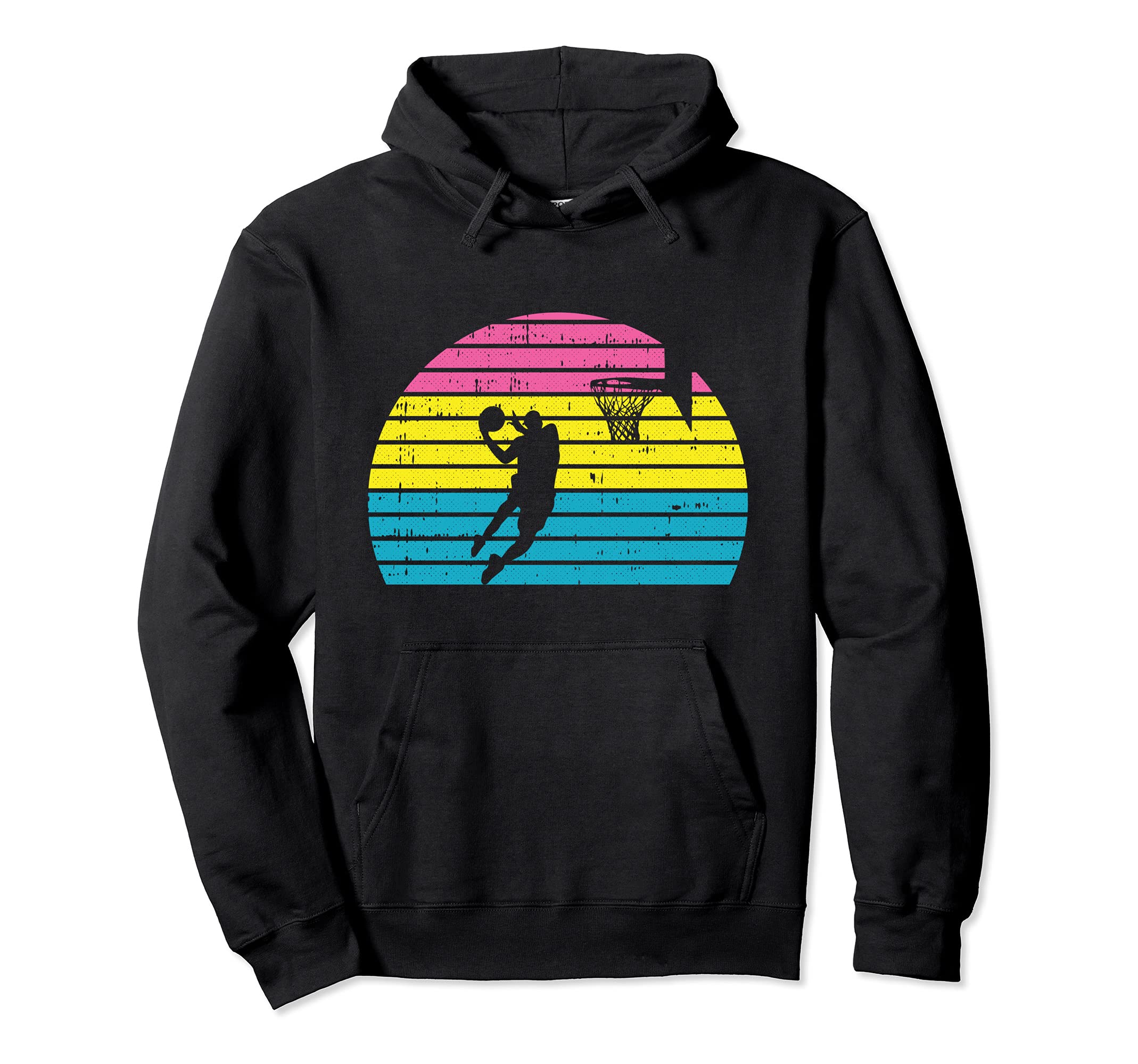 Basketball Player LGBT-Q Retro Pansexual Pride Sport Fan Pullover Hoodie