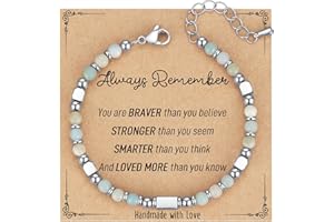 AryaHozel Gifts for Teen Girls/Kids, Tiny Gemstone Beaded Bracelets for Women Teenage Teen Girl Gift Trendy Stuff with Inspirational Card