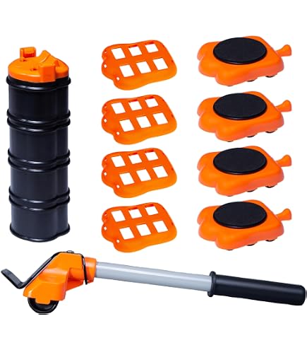 Furniture Lifter Tool Furniture Lifter For Heavy Furniture Furniture Moving Kit For Hard Floors, Move Heavy Furniture Quickly And Easily, (1 Lifting Tool And 4 Lifting Blocks