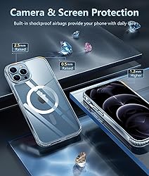 FNTCASE for iPhone 12 Pro-Max Case: Strong Magnetic