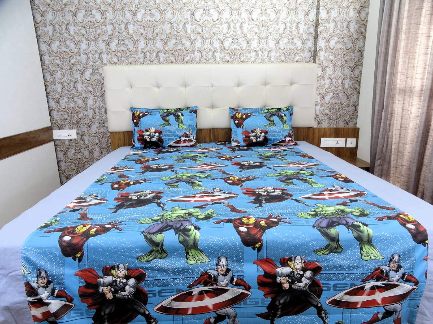 superhero double bed sheets