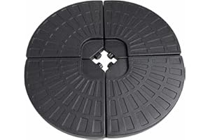 C-Hopetree 194 lb Heavy Duty Base Weights Stand for Offset Cantilever Outdoor Patio Umbrella, 4 Piece Set, Black