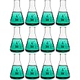 EISCO 12PK Erlenmeyer Flasks, 250mL - Borosilicate Glass - Narrow Neck, Conical Flasks