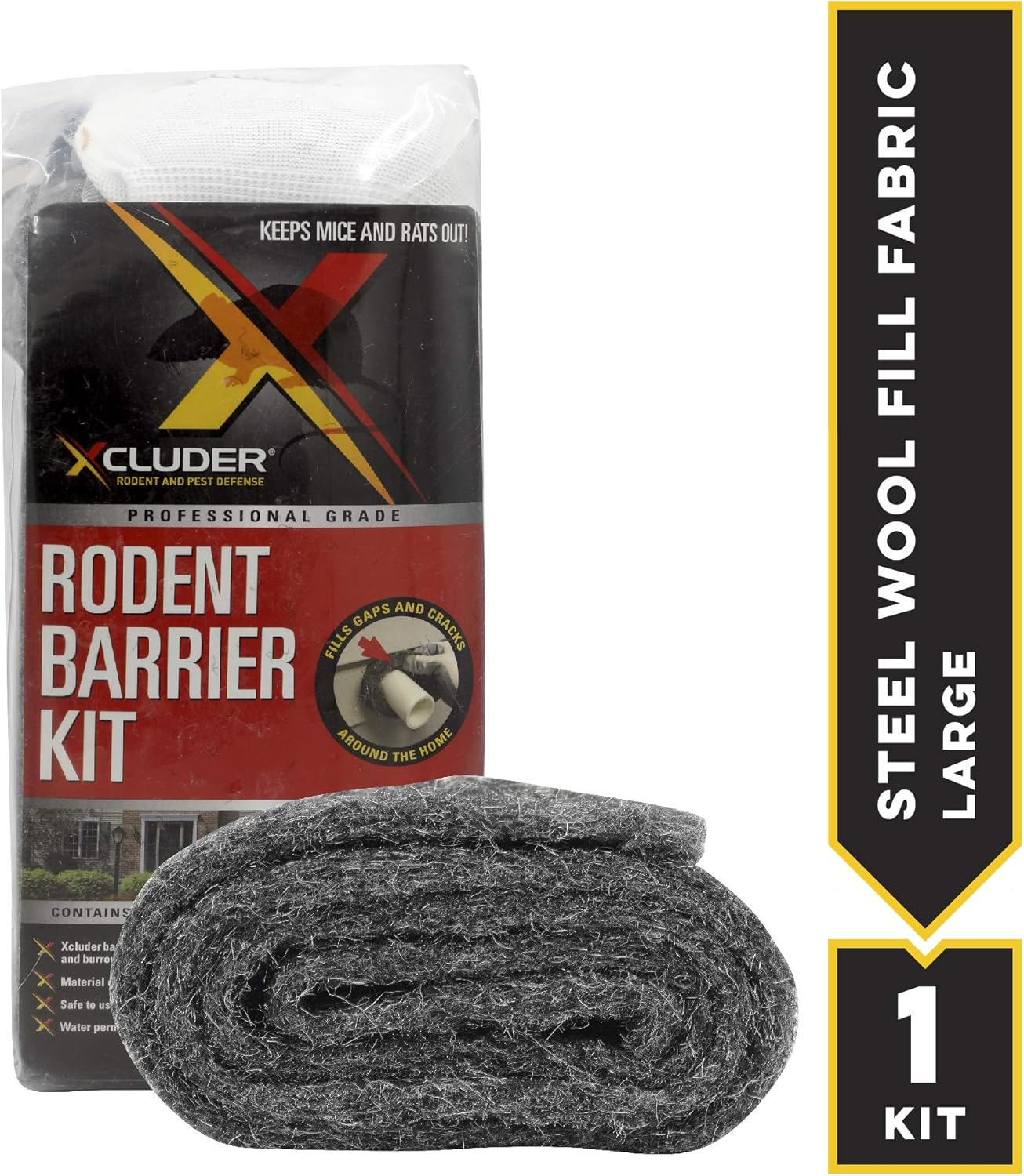 Xcluder Rodent Control Steel Wool Fill Fabric DIY Kit, Large eBay