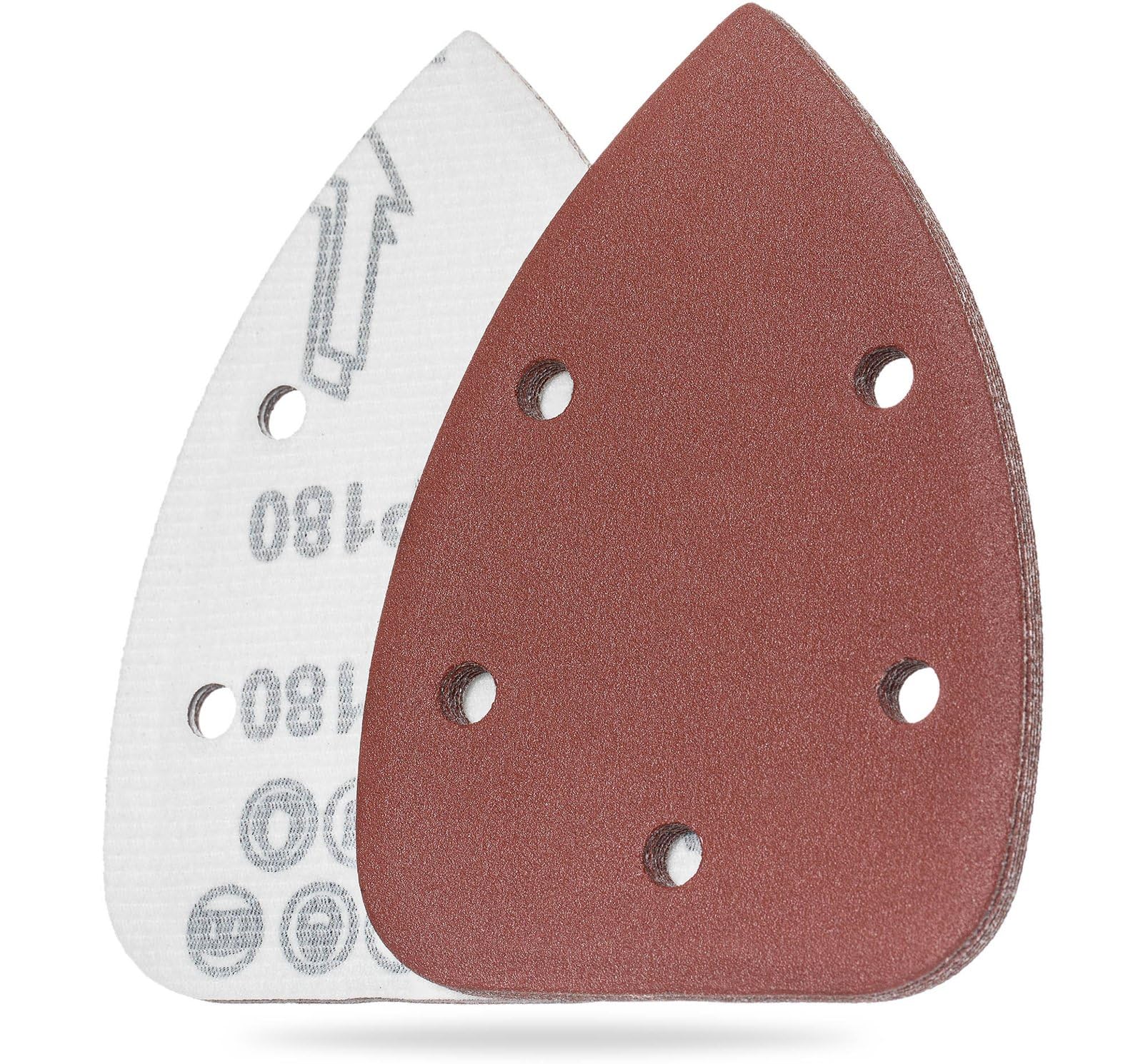 YoiYee 180 Grit Mouse Detail Sander Sanding Sheet, 5 Holes Sand Paper Pad, Hook and Loop Sandpaper, Ideal for Wood/Paint, 140 x 90mm, Pack of 10