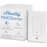Shelly Plus Wall Dimmer UL | WiFi Smart Wall Dimmer Switch | Home Automation | Bluetooth Gateway | Compatible with Alexa, Home Assistant &amp; Google | No Hub | Timer Schedule | Dimmable Lights