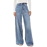rag & bone Women's Featherweight Sofie High-Rise Full Length Wide Jeans
