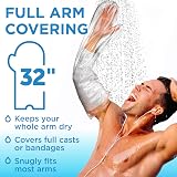 Mighty-X 2pc Waterproof Arm Cover Shower Cast Protectors 32 x 9 In view 2