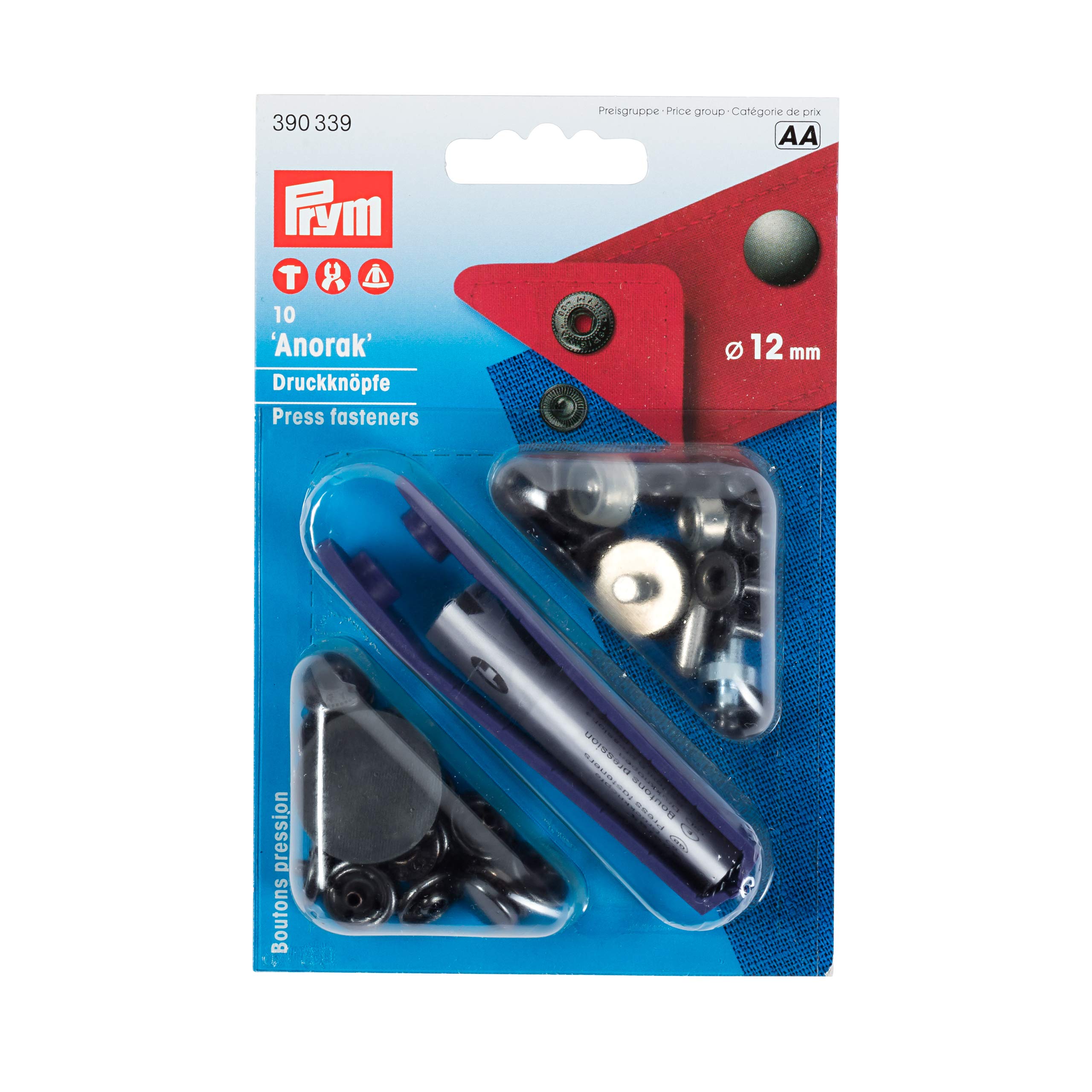 Prym - Prym Anorak Bronze (12mm) Non-Sew Press Fasteners - 1 Unit