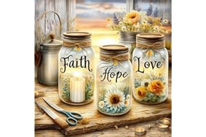 LEGRACE Faith Cross Stitch Kits for Adults - Stamped Crossstitching Kits Preprinted 11 Count Cross-Stitch Kit for Beginner, 11CT Prestamped Easy Pattern Needlepoint Kits Crafts for Decor