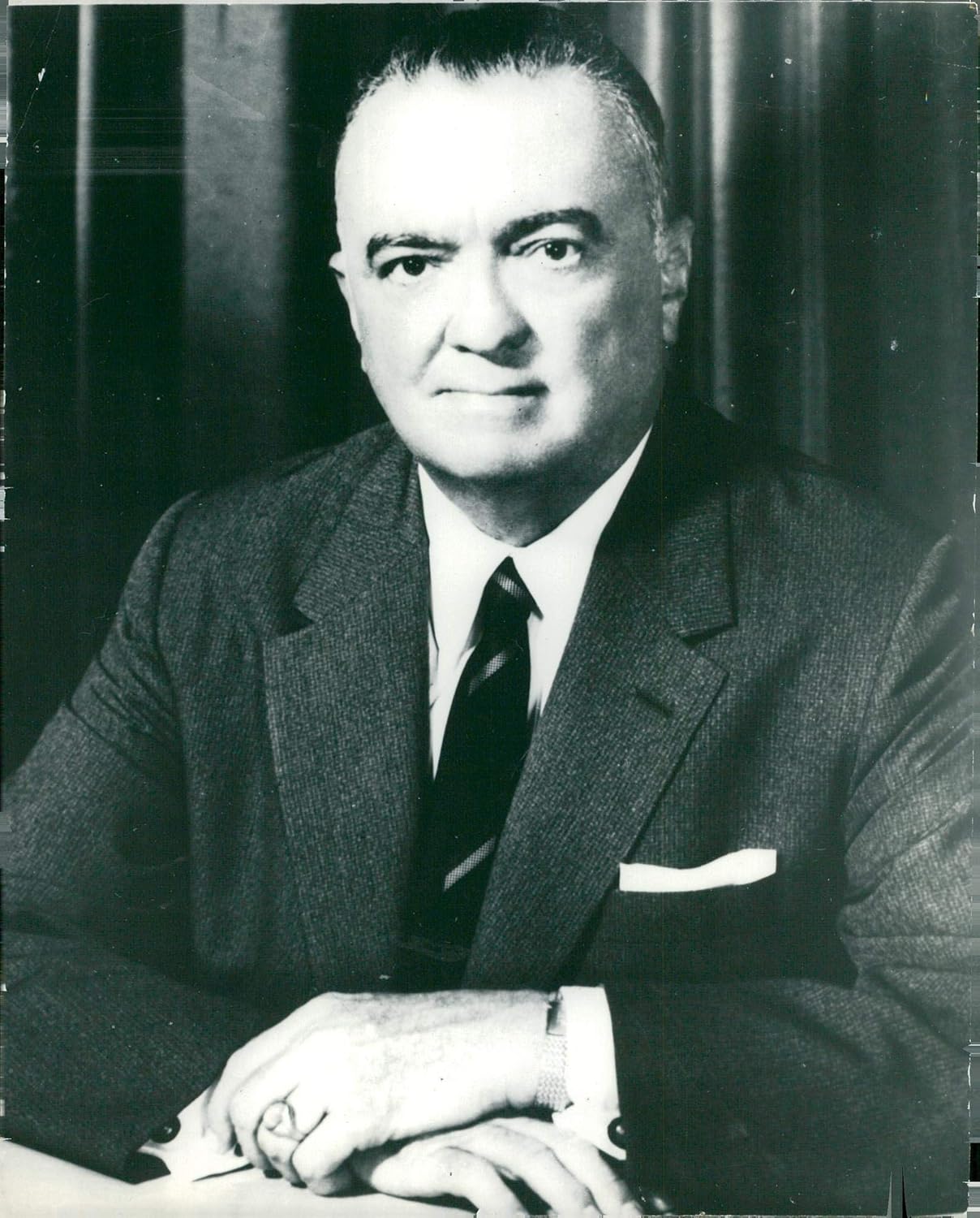 Vintage photo of John Edgar Hoover FBI Head, Portrait