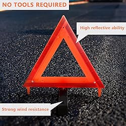 WORKKOOL 3 Pack Foldable Warning Reflective