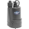 Superior Pump 91330 2400GPH Thermoplastic Submersible Utility Pump with 10-Foot Cord, 1/3 HP