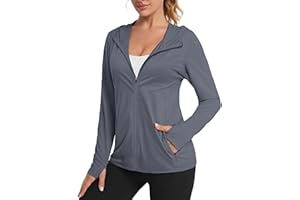 TACVASEN Women's UPF 50+ Sun Protection Shirts Hoodie Quick Dry Long Sleeve Jackets with Pockets Hiking Outdoor