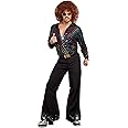 Dreamgirl Mens 70s Disco Shirt Costume, Adult Fashion Disco Dude Halloween Costume