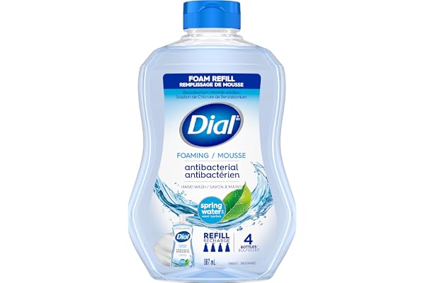 Dial Antibacterial Foaming Hand Wash Refill, Spring Water, 887ml